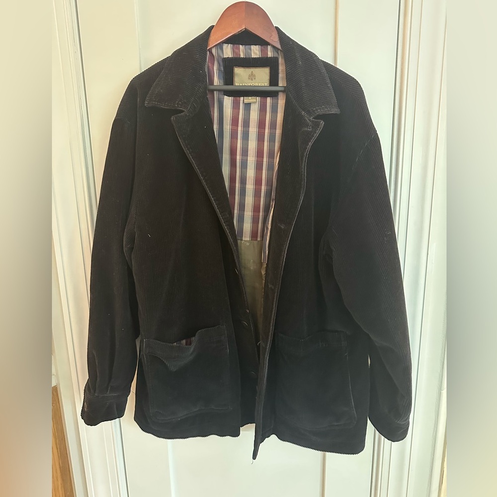 RAINFOREST Men's Black Corduroy Jacket